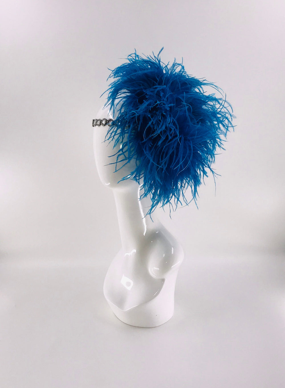 Burlesque Blue Feather Headpiece