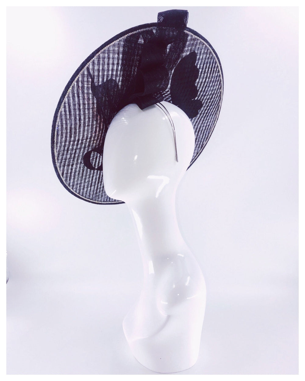 Big Pink Butterfly Black Kentucky Derby Fascinator