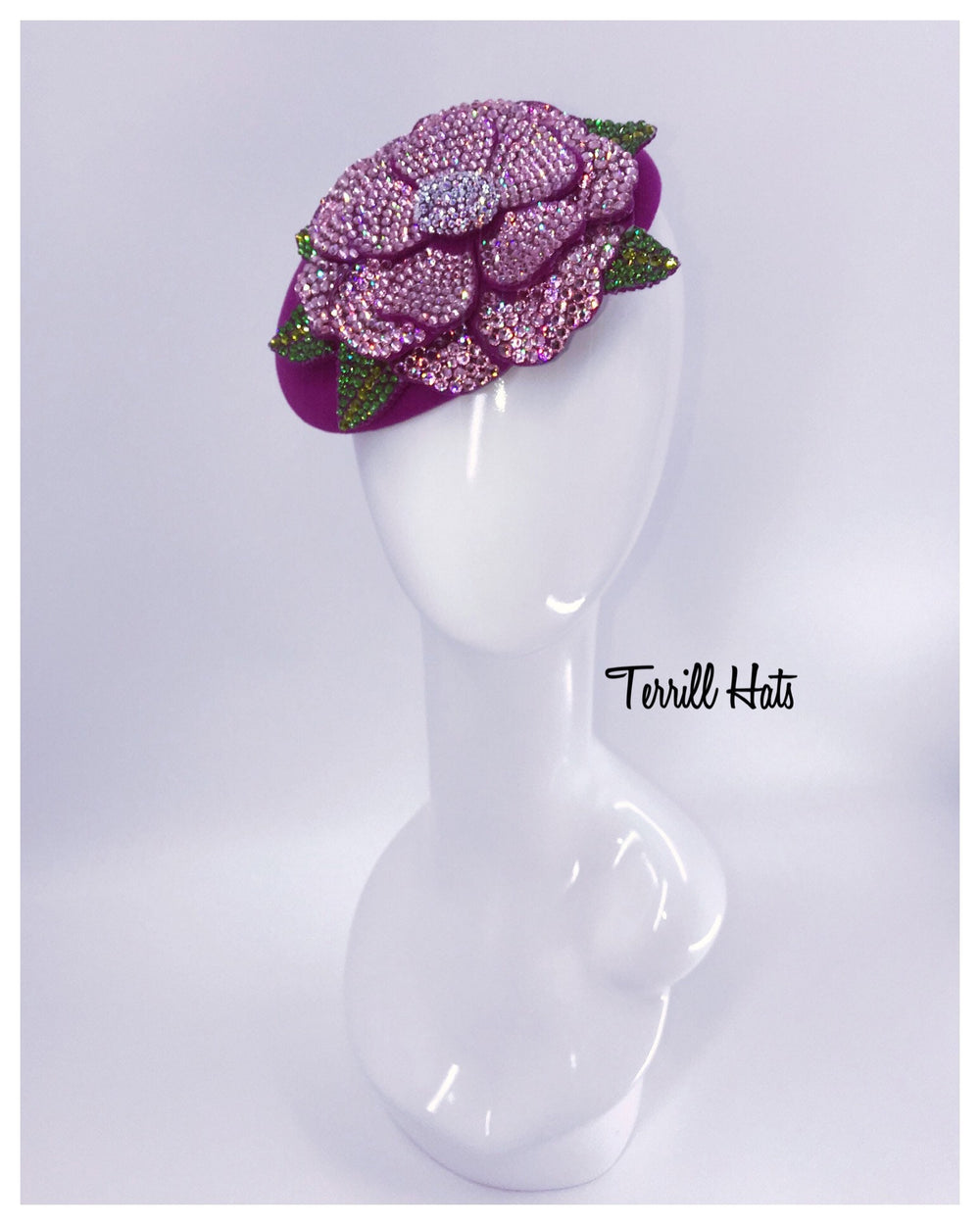 Pink Swarovski Flower Fascinator
