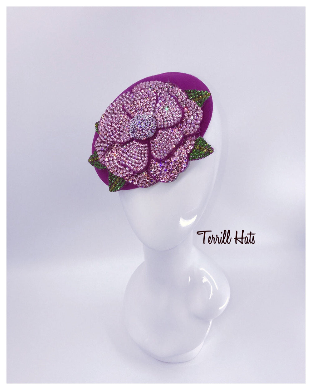 Pink Swarovski Flower Fascinator