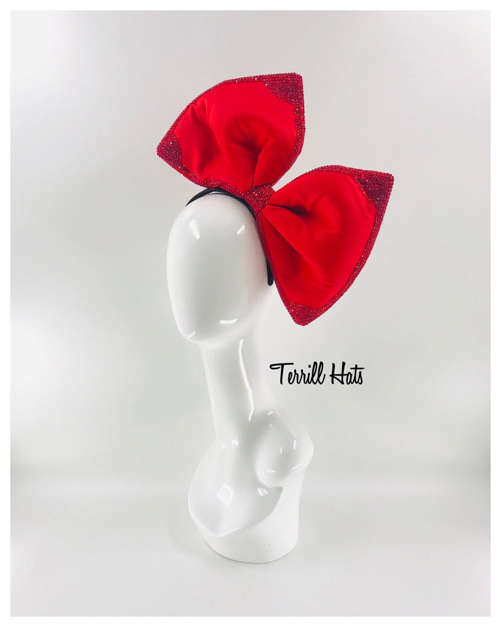 Swarovski Red Big Bow Fascinator