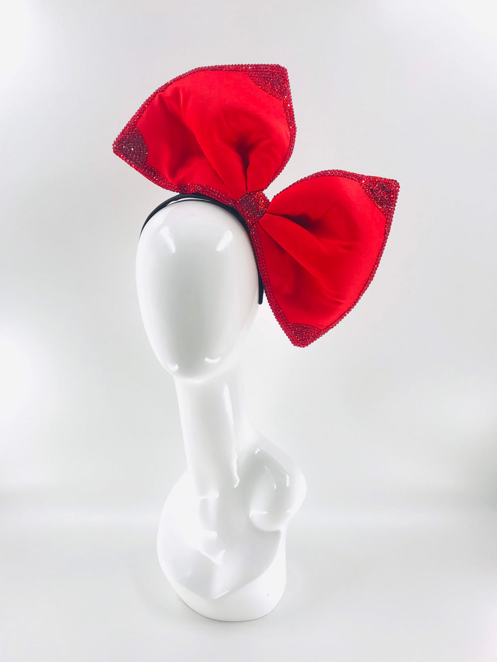 Swarovski Red Big Bow Fascinator