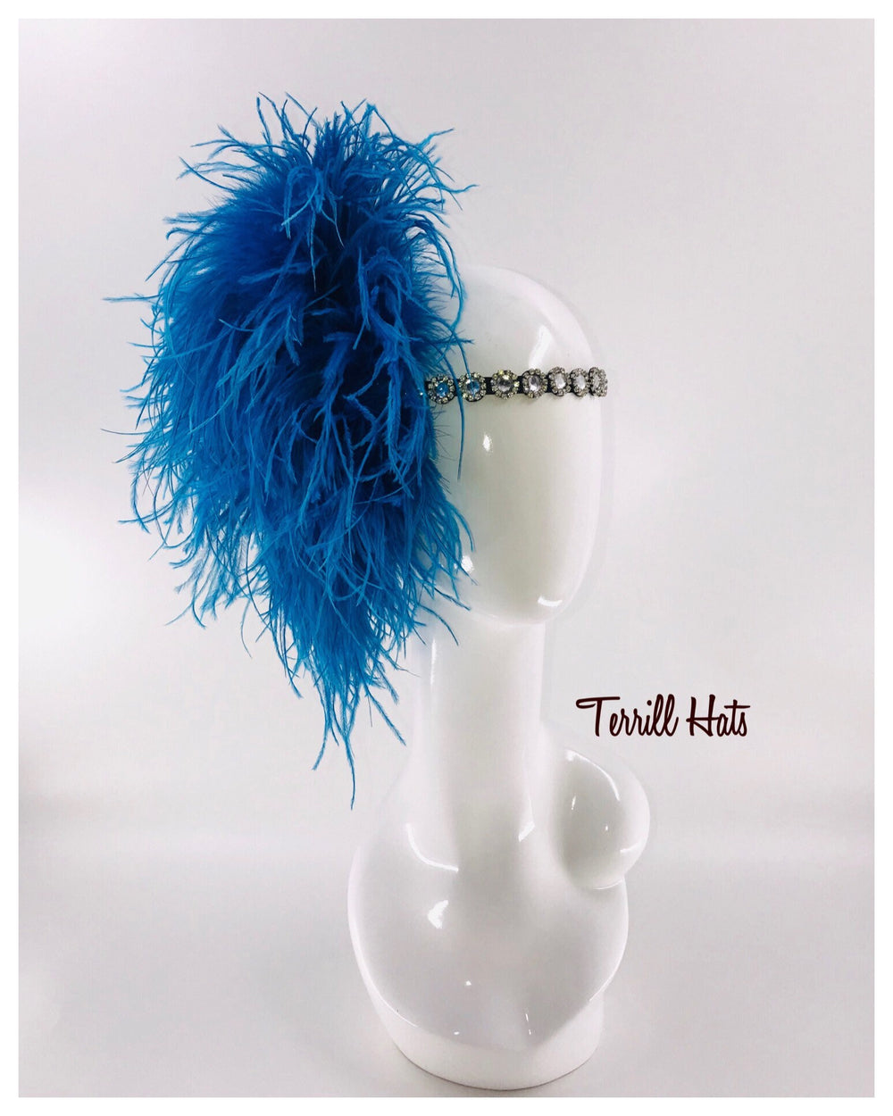 Burlesque Blue Feather Headpiece