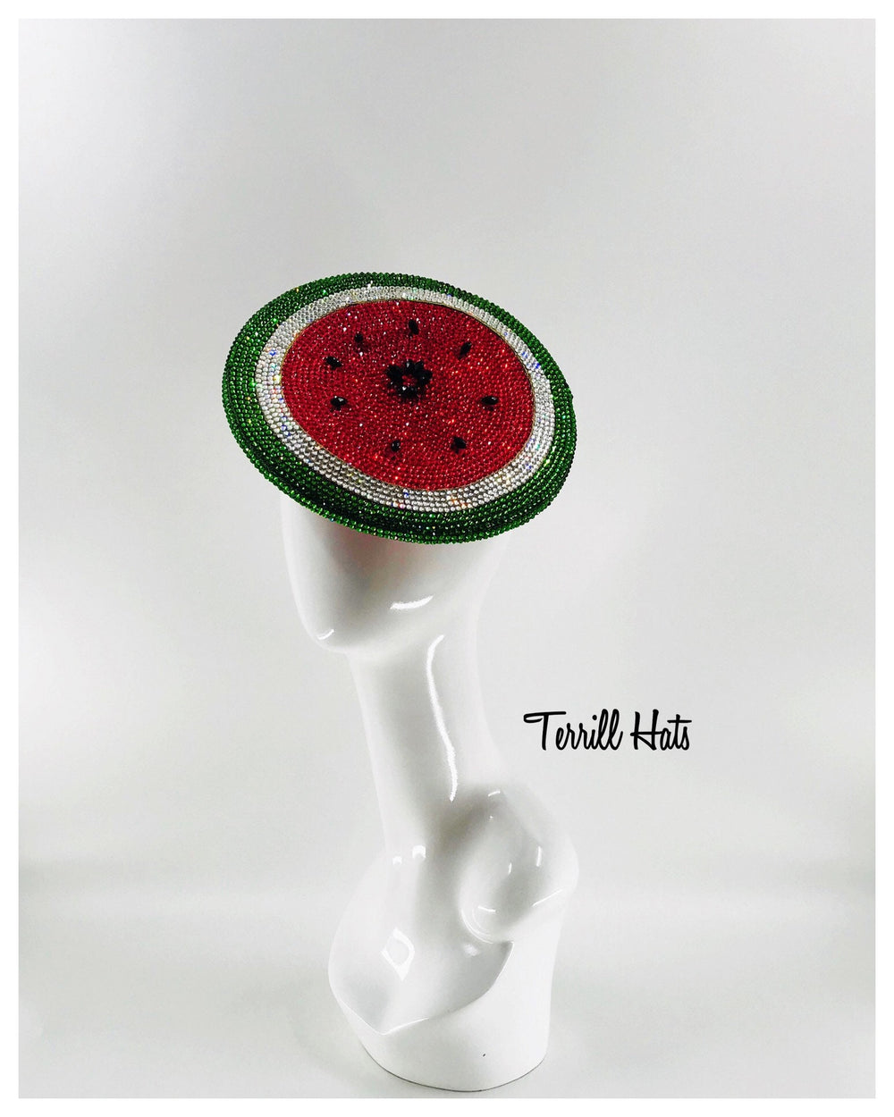 Watermelon Swarovski Fascinator Hat