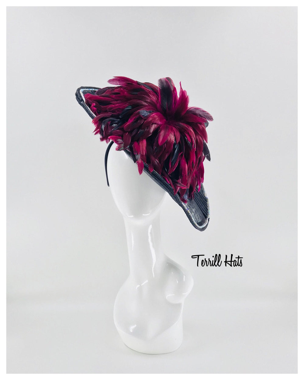 Burgundy Wine Kentucky Derby Fascinator
