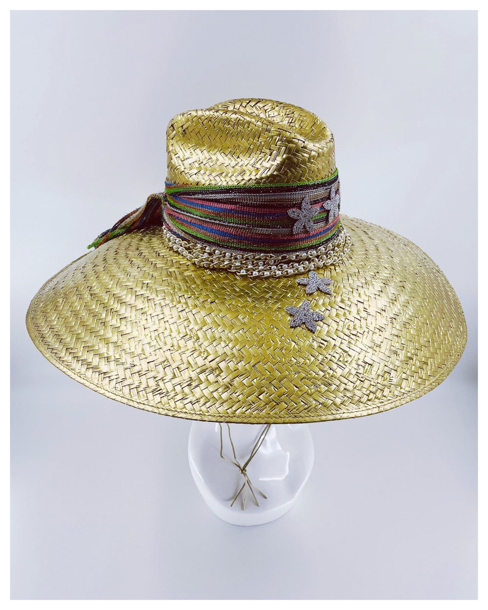 Big Gold Straw Sun Hat