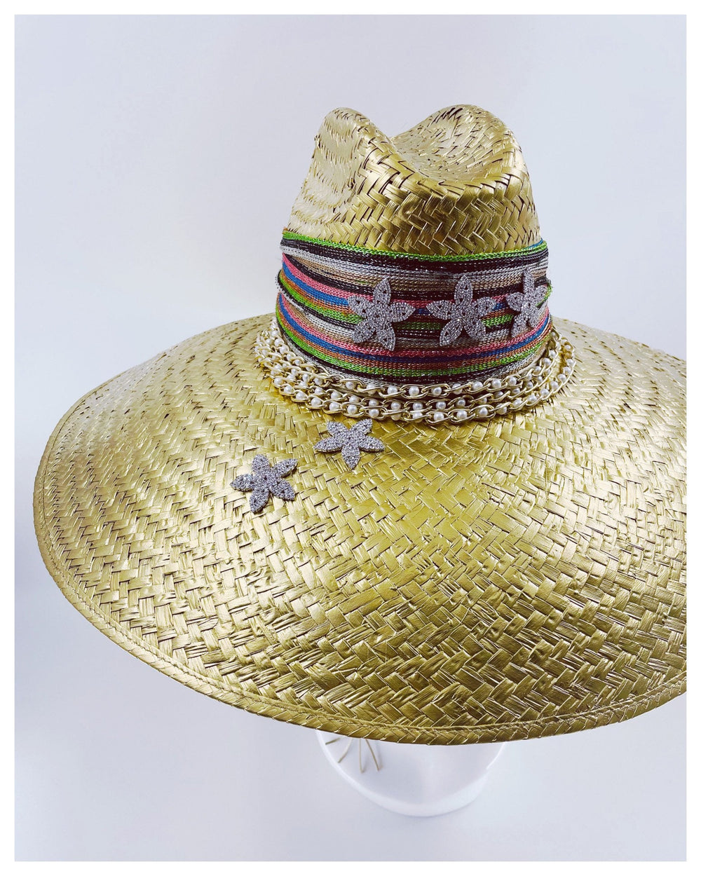 Big Gold Straw Sun Hat