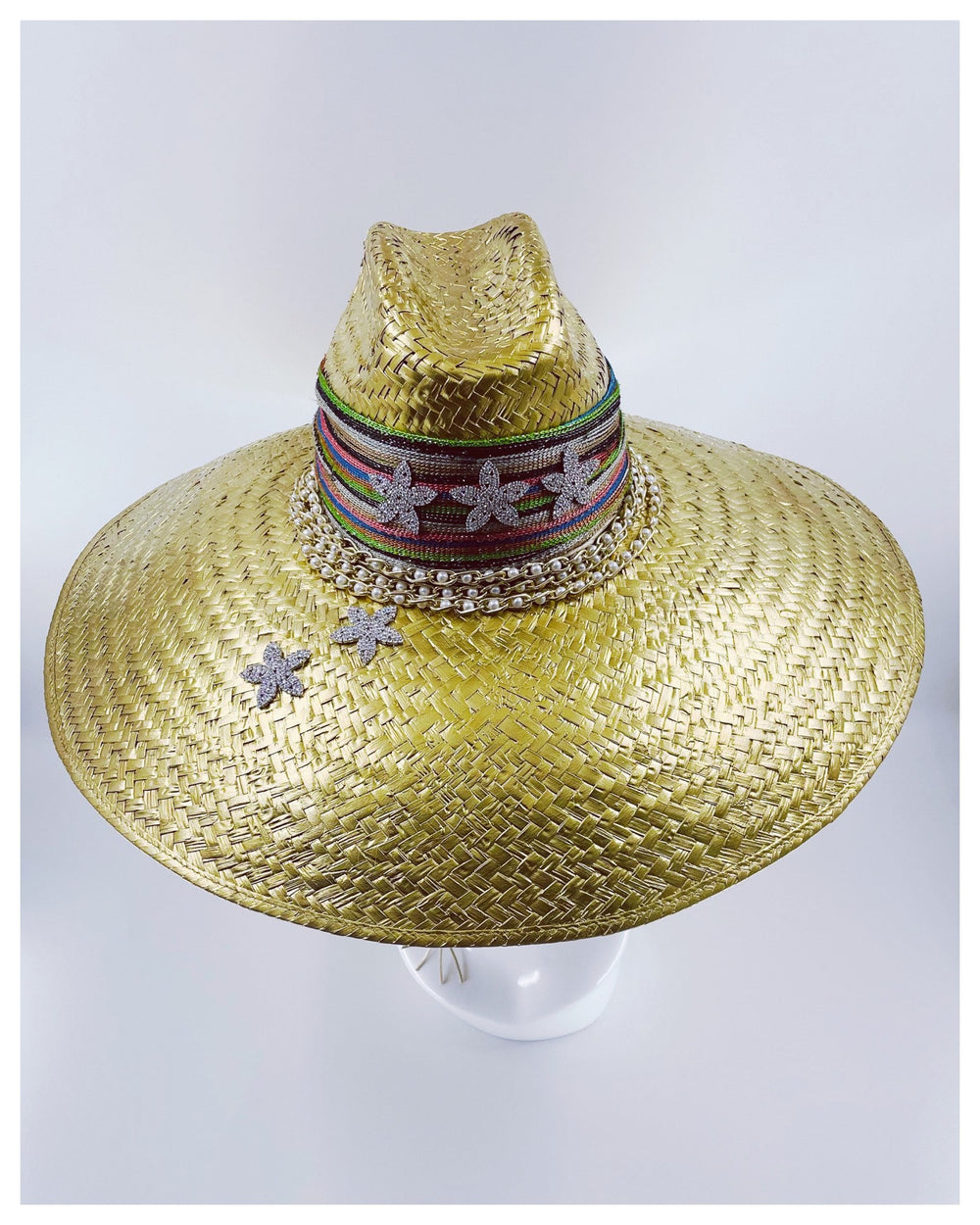 Big Gold Straw Sun Hat