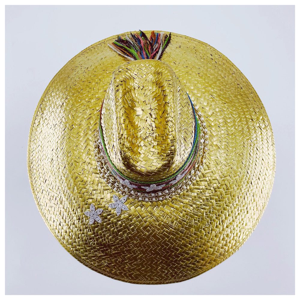 Big Gold Straw Sun Hat
