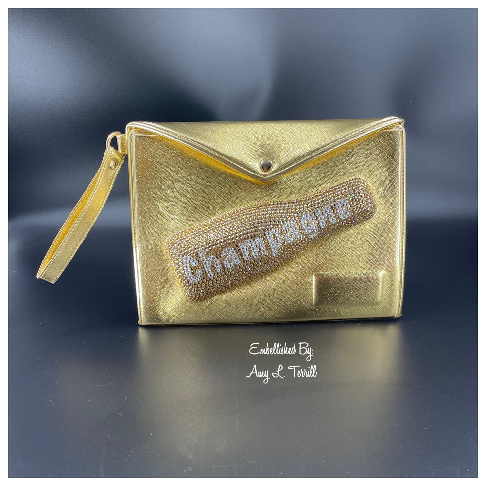 Gold Champagne Carrier Clutch