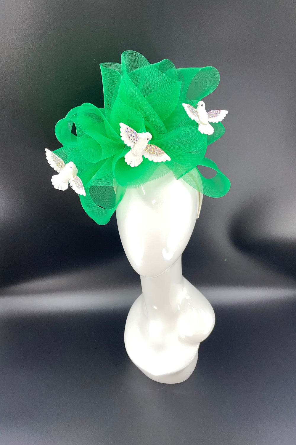 Green Crystal Fascinator