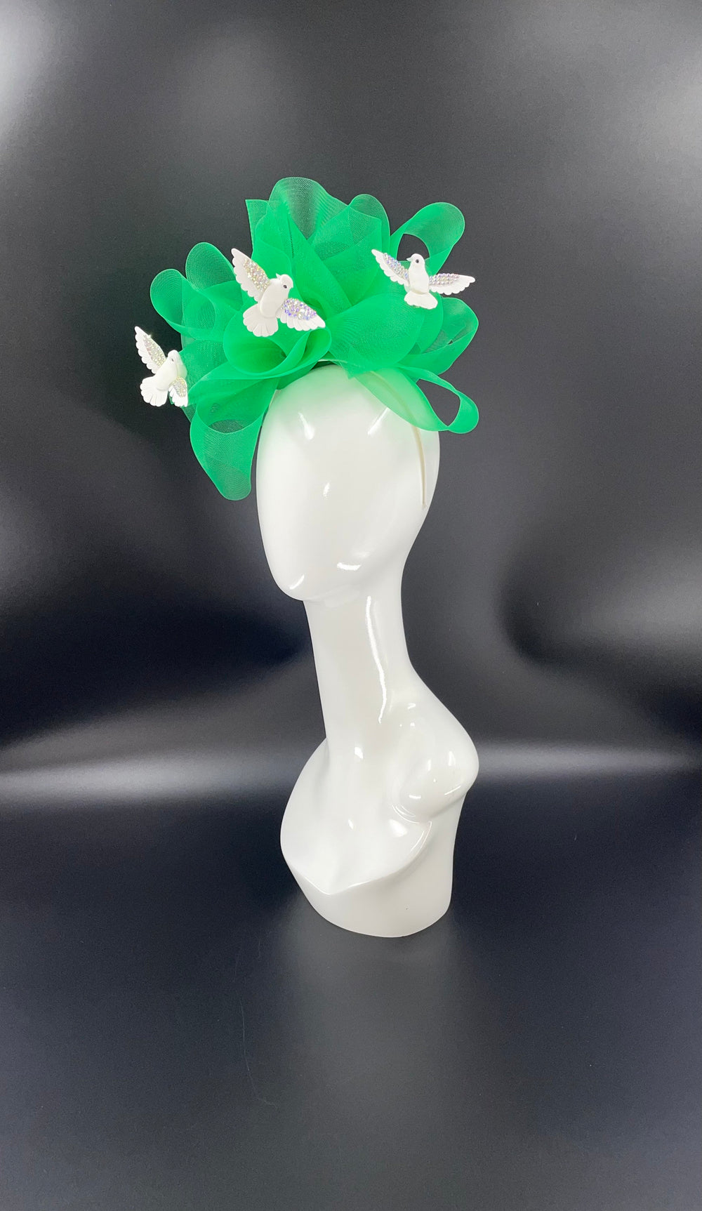 Green Crystal Fascinator