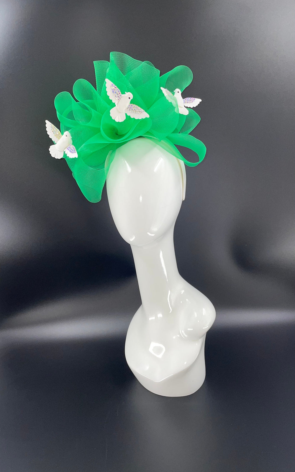 Green Crystal Fascinator