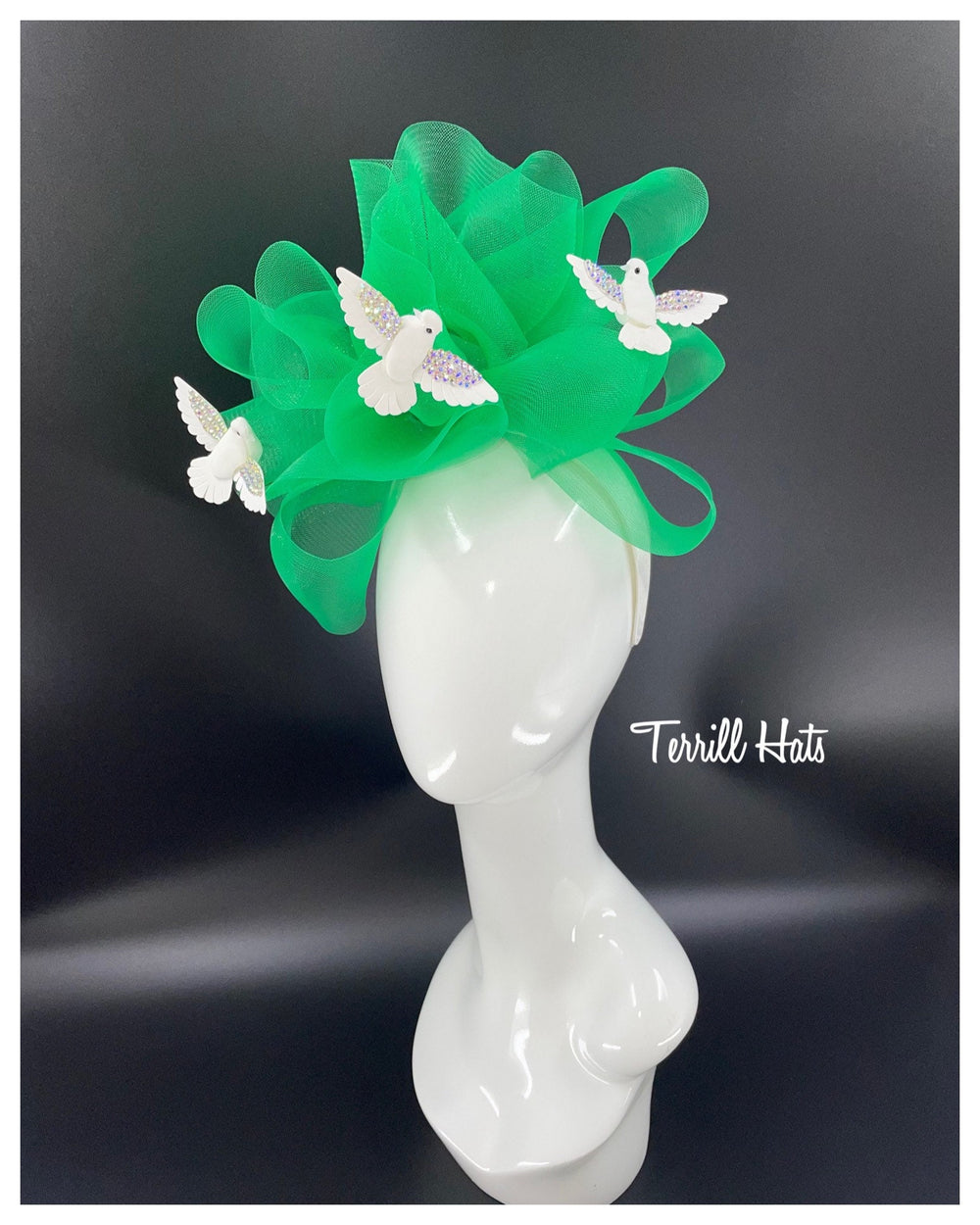 Green Crystal Fascinator