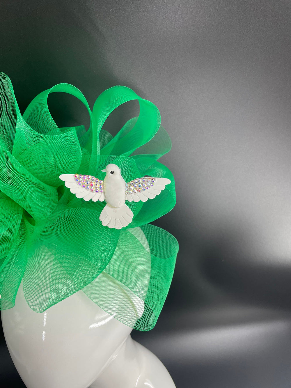 Green Crystal Fascinator