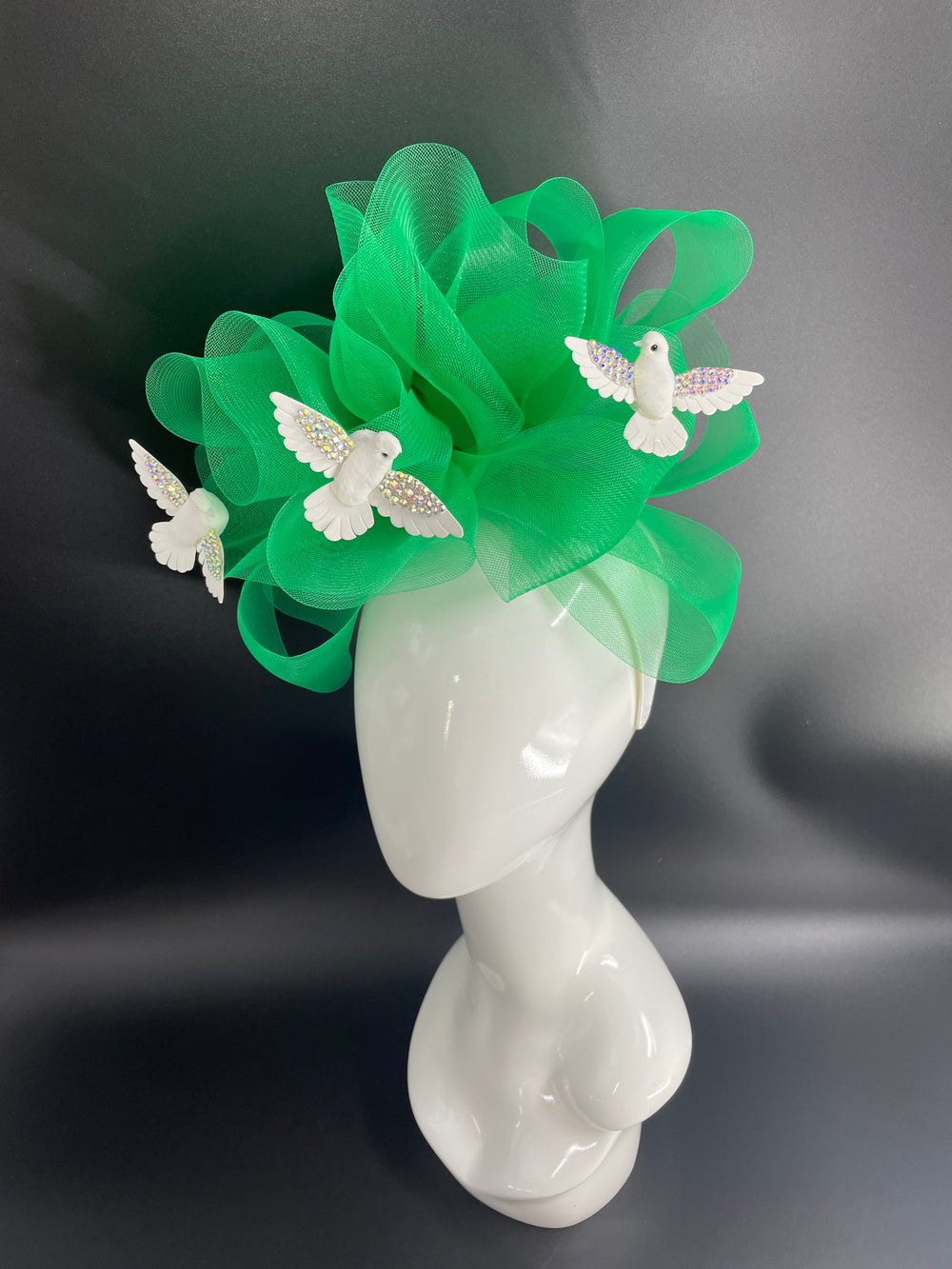 Green Crystal Fascinator