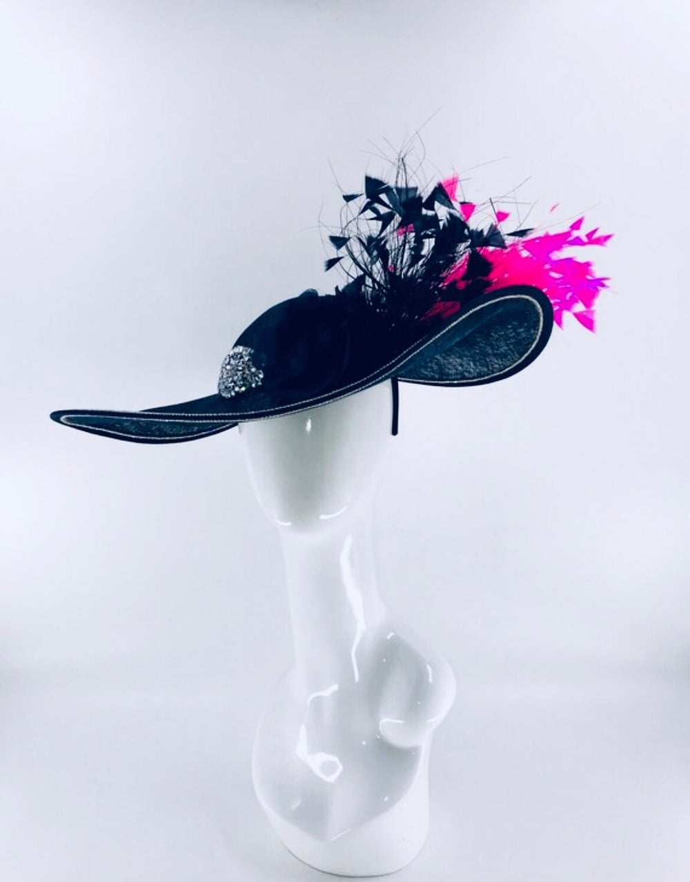 Navy Blue Crystal Fascinator.