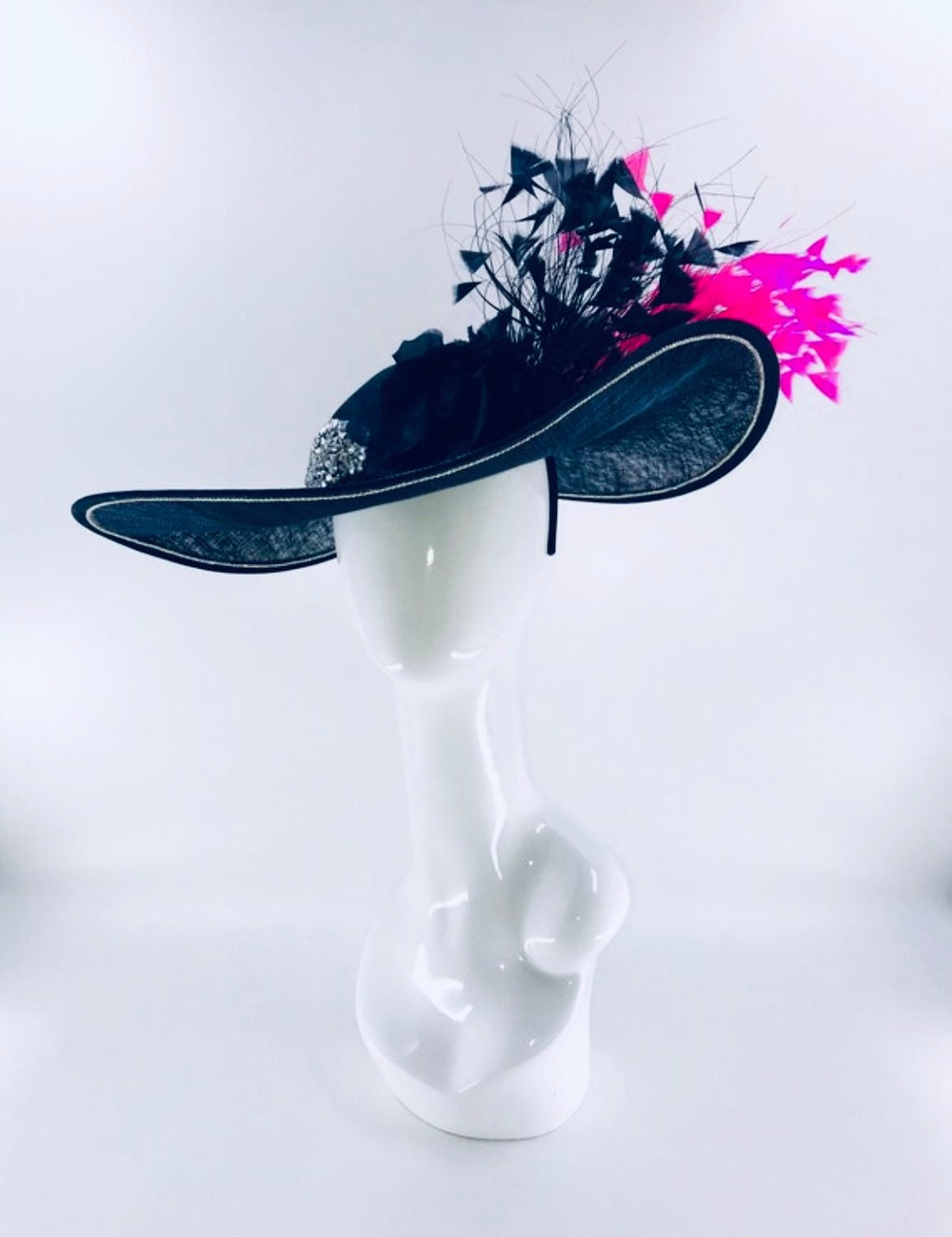 Navy Blue Crystal Fascinator.