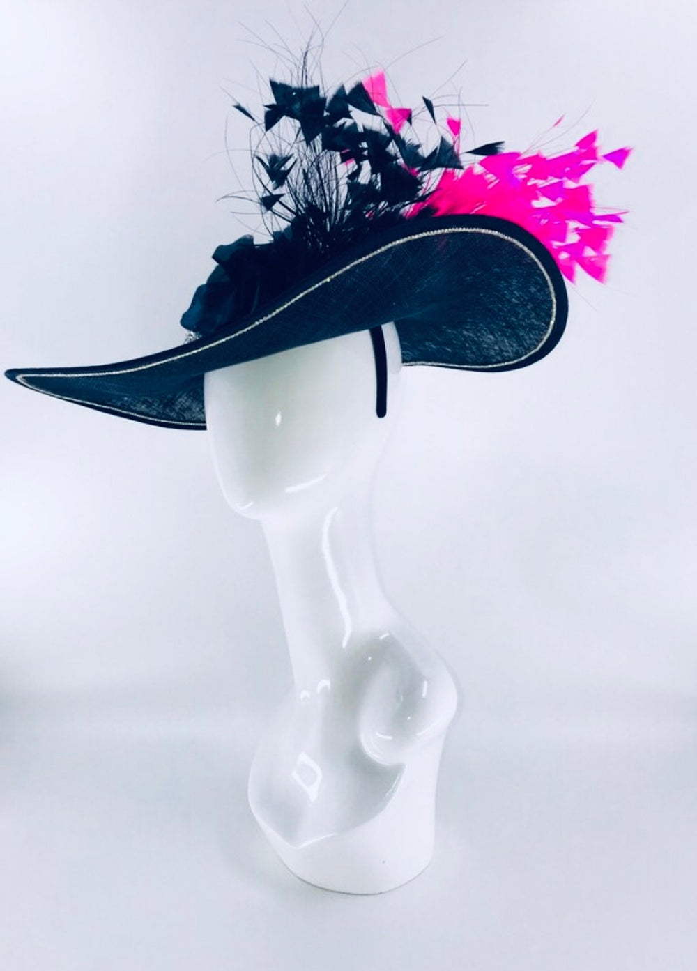 Navy Blue Crystal Fascinator.