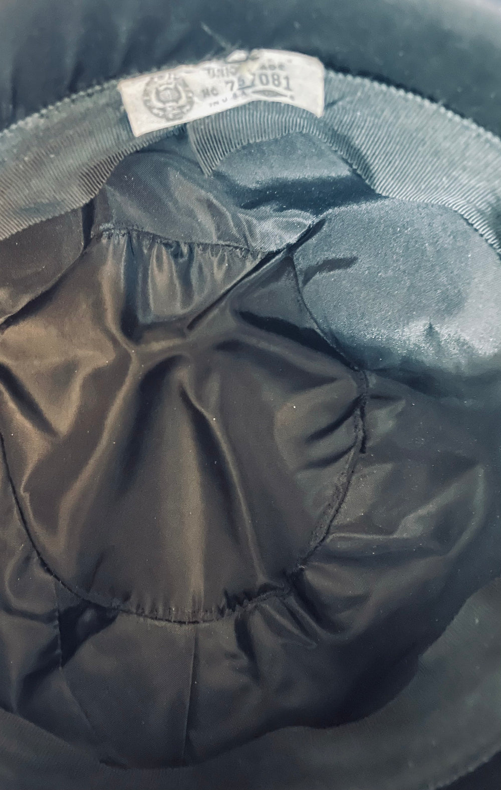 Vintage Silk Hat: Brown, Creme & Black Bow, 1950s USA