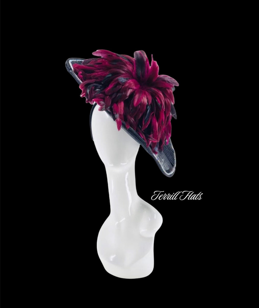 Burgundy Wine Kentucky Derby Fascinator