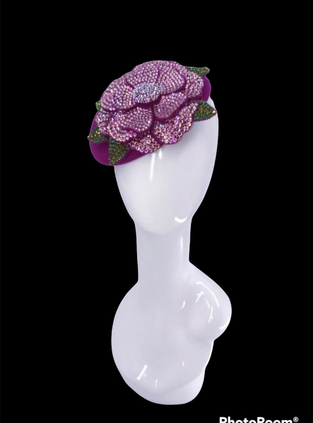 Pink Swarovski Flower Fascinator