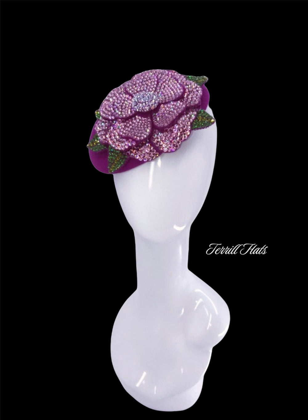 Pink Swarovski Flower Fascinator