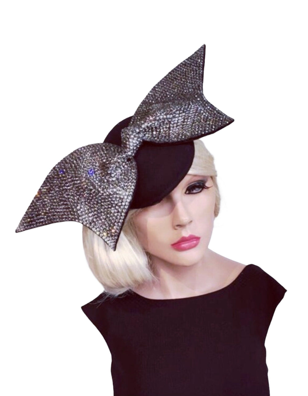 Black Swarovski Fascinator