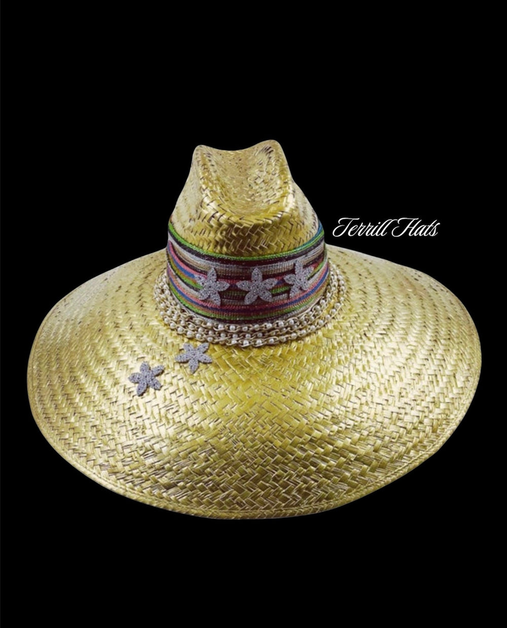 Big Gold Straw Sun Hat
