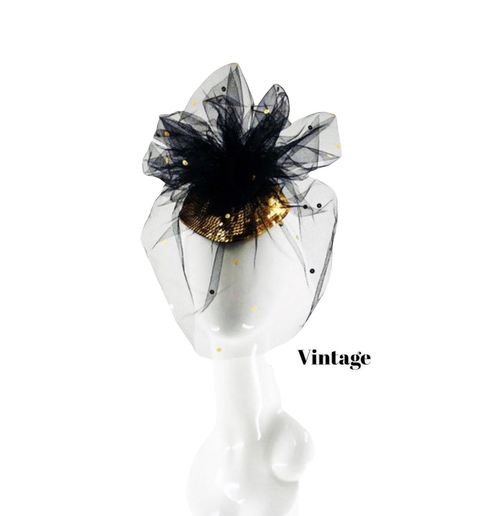 Vintage Whittal & Shon Gold RARE Fascinator