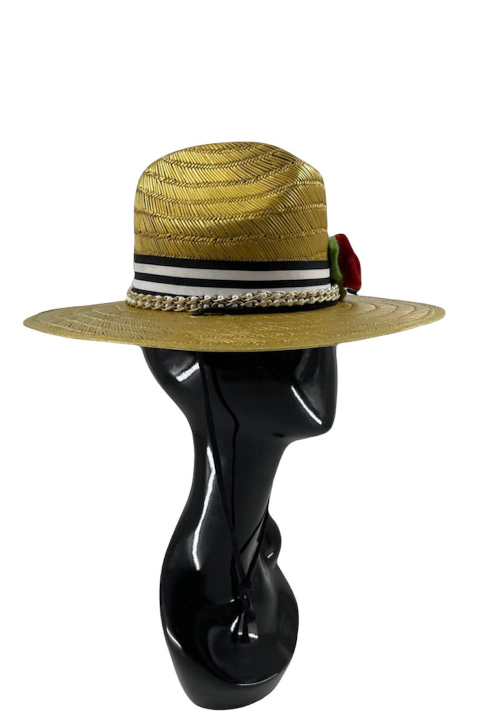 Gold Straw Big Brim Sun Hat