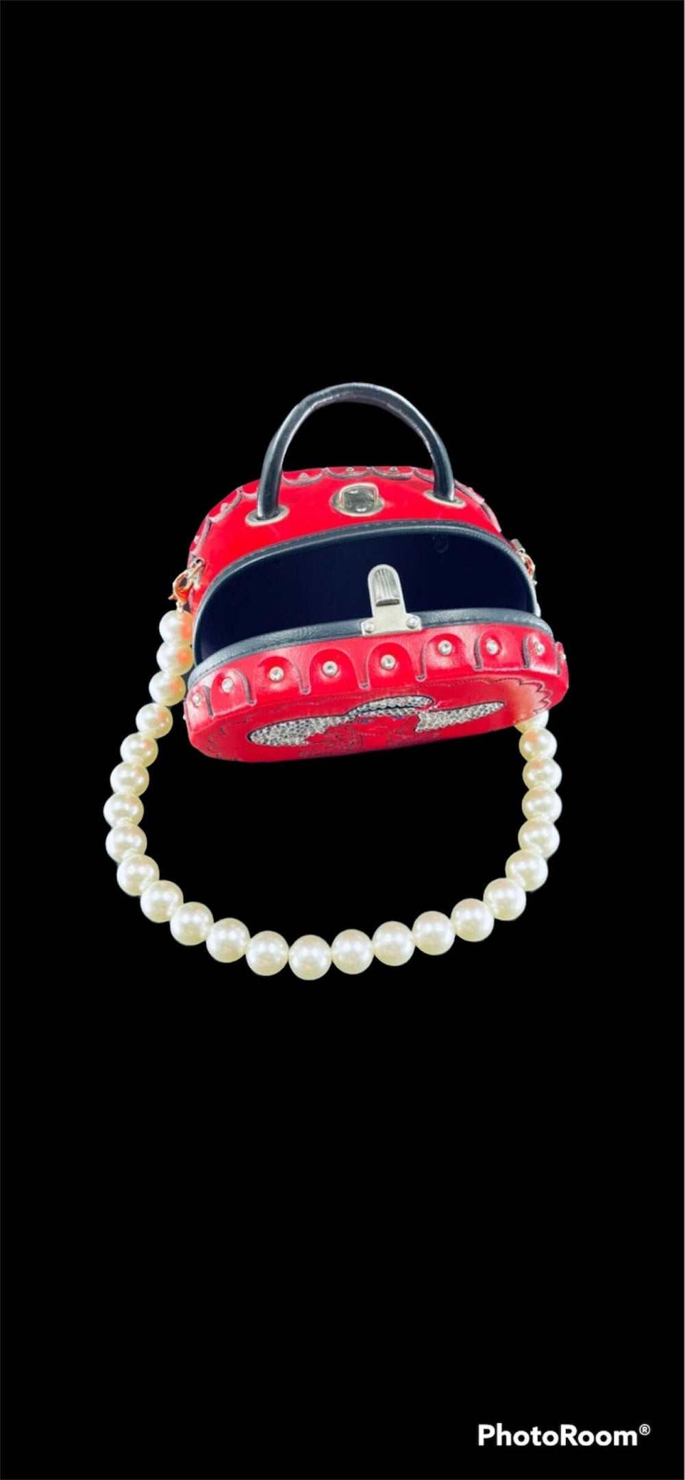 Vintage Red Swarovski Kentucky Derby Handbag