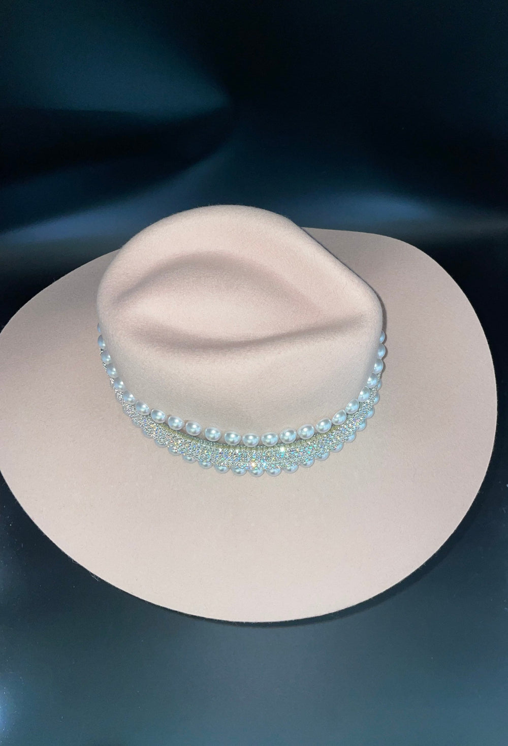 Light Pink Fedora big Slouchy Brim Hat