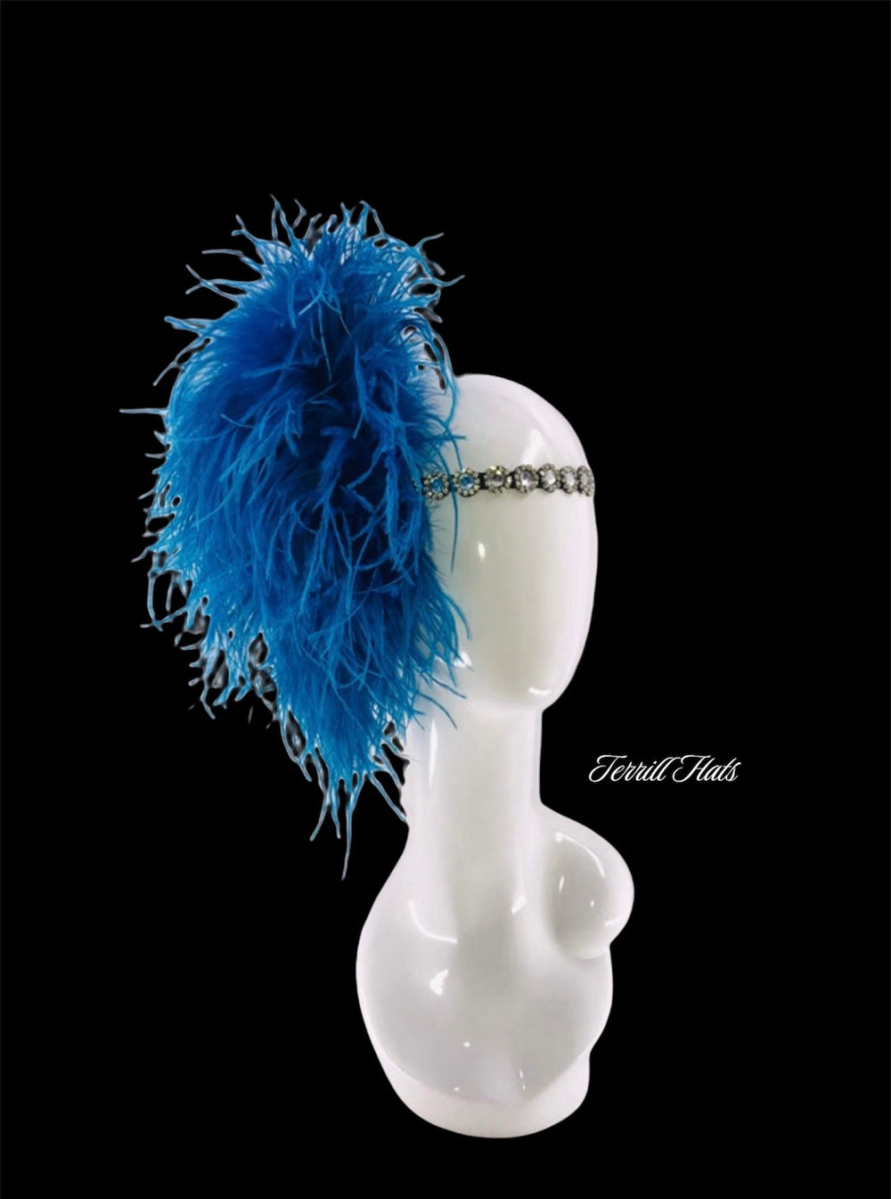 Burlesque Blue Feather Headpiece