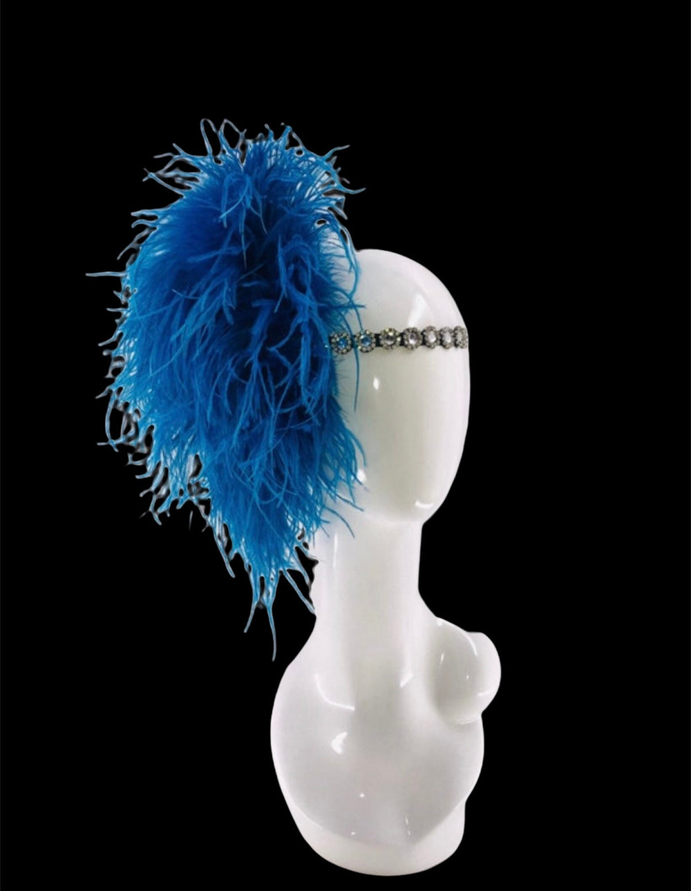 Burlesque Blue Feather Headpiece