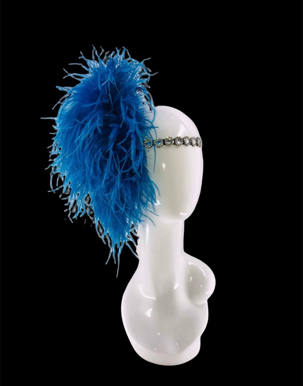 Burlesque Blue Feather Headpiece