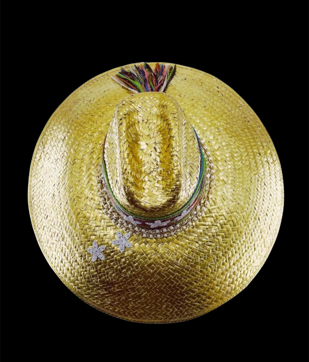 Big Gold Straw Sun Hat