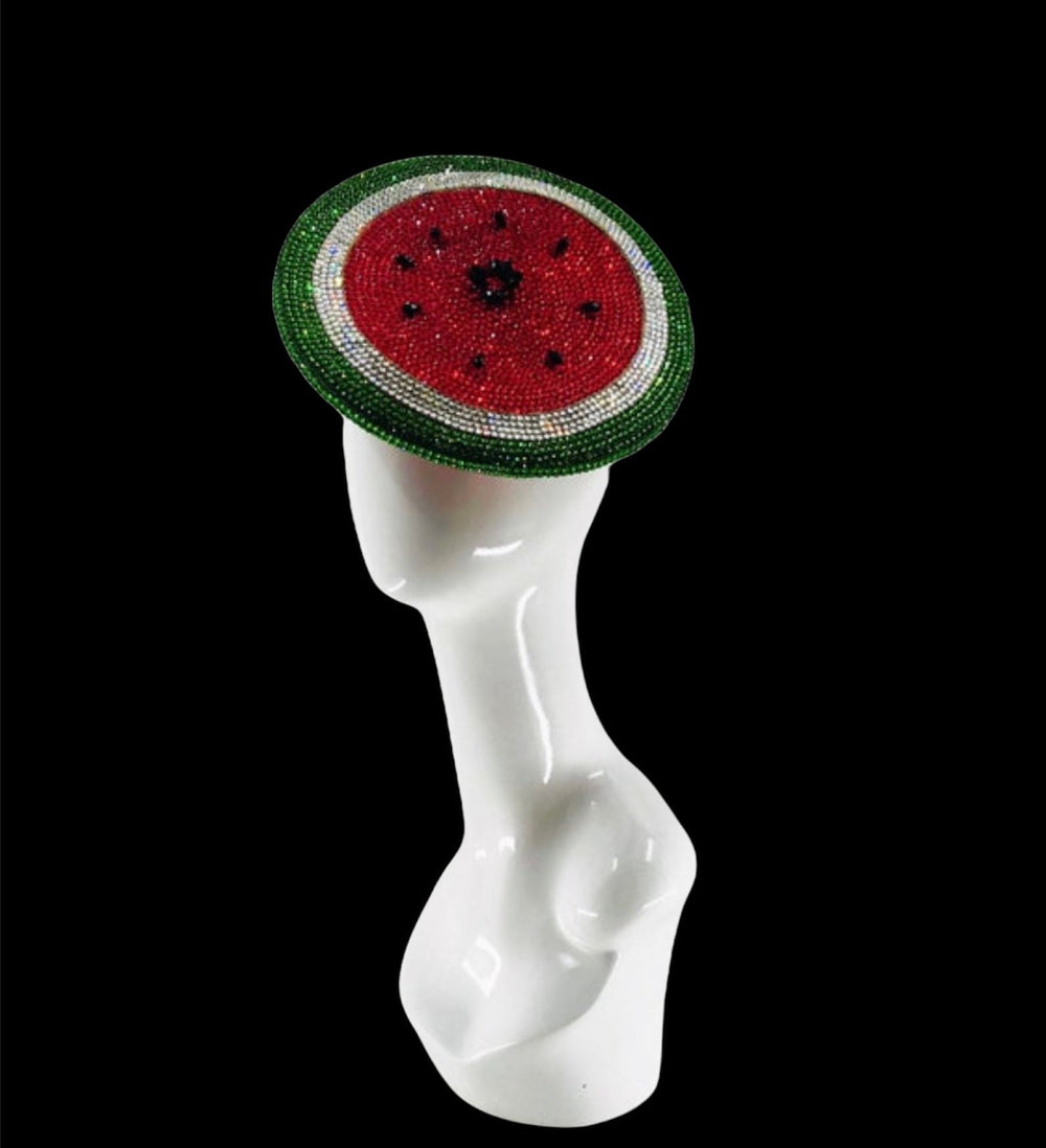 Watermelon Swarovski Fascinator Hat