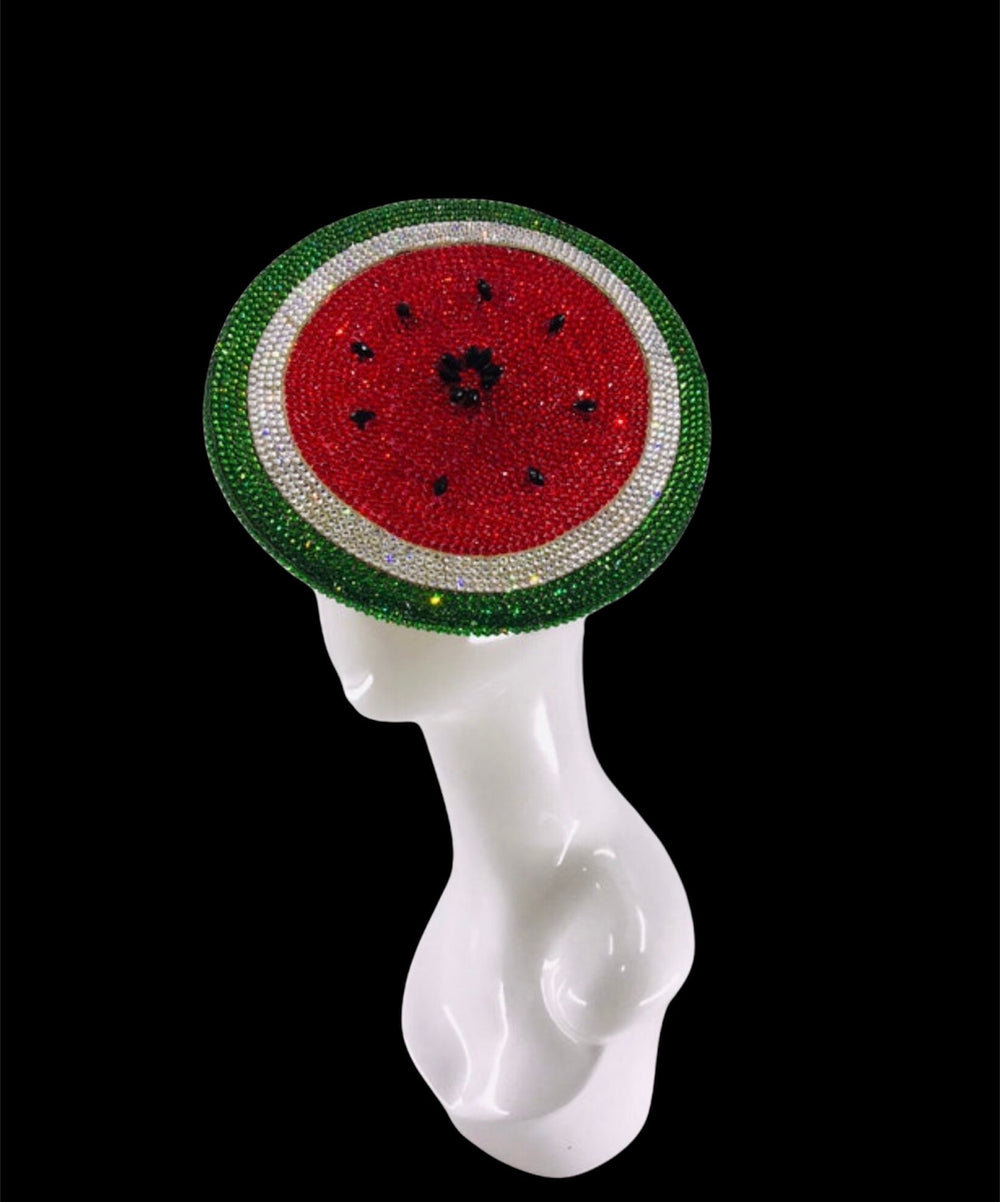 Watermelon Swarovski Fascinator Hat