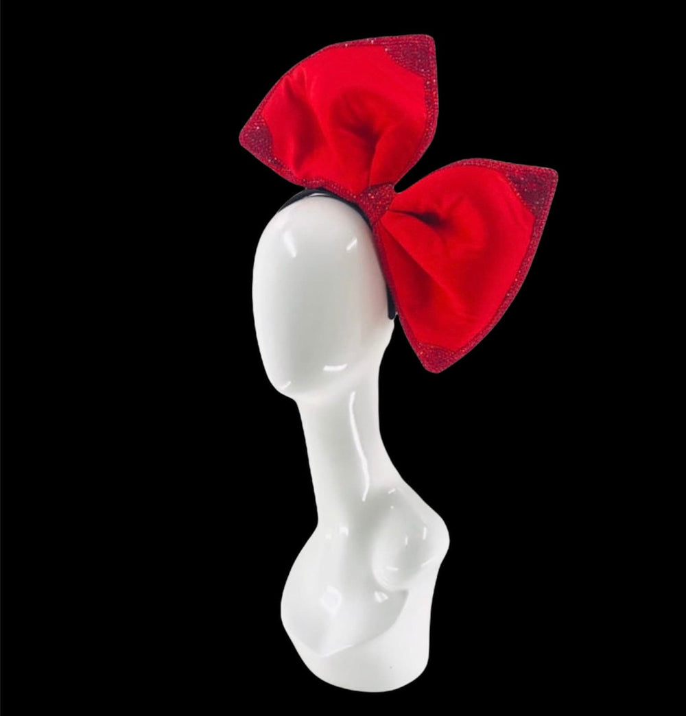 Swarovski Red Big Bow Fascinator