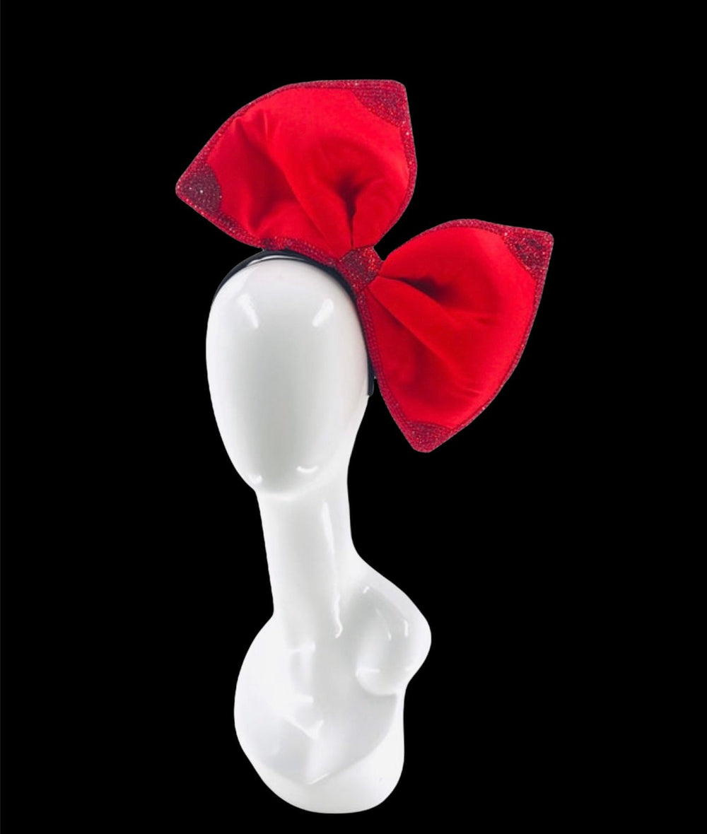 Swarovski Red Big Bow Fascinator