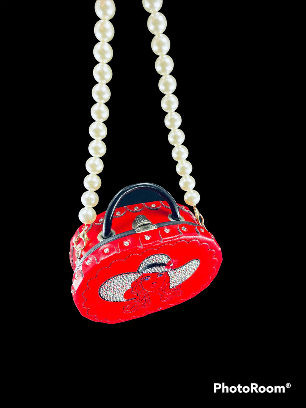 Vintage Red Swarovski Kentucky Derby Handbag
