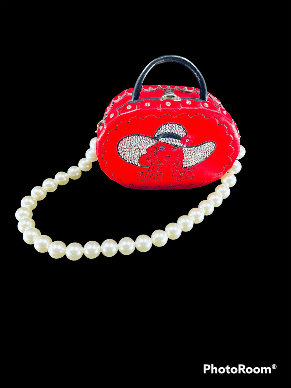Vintage Red Swarovski Kentucky Derby Handbag