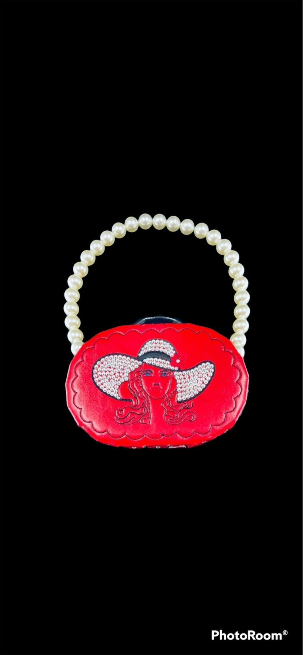 Vintage Red Swarovski Kentucky Derby Handbag