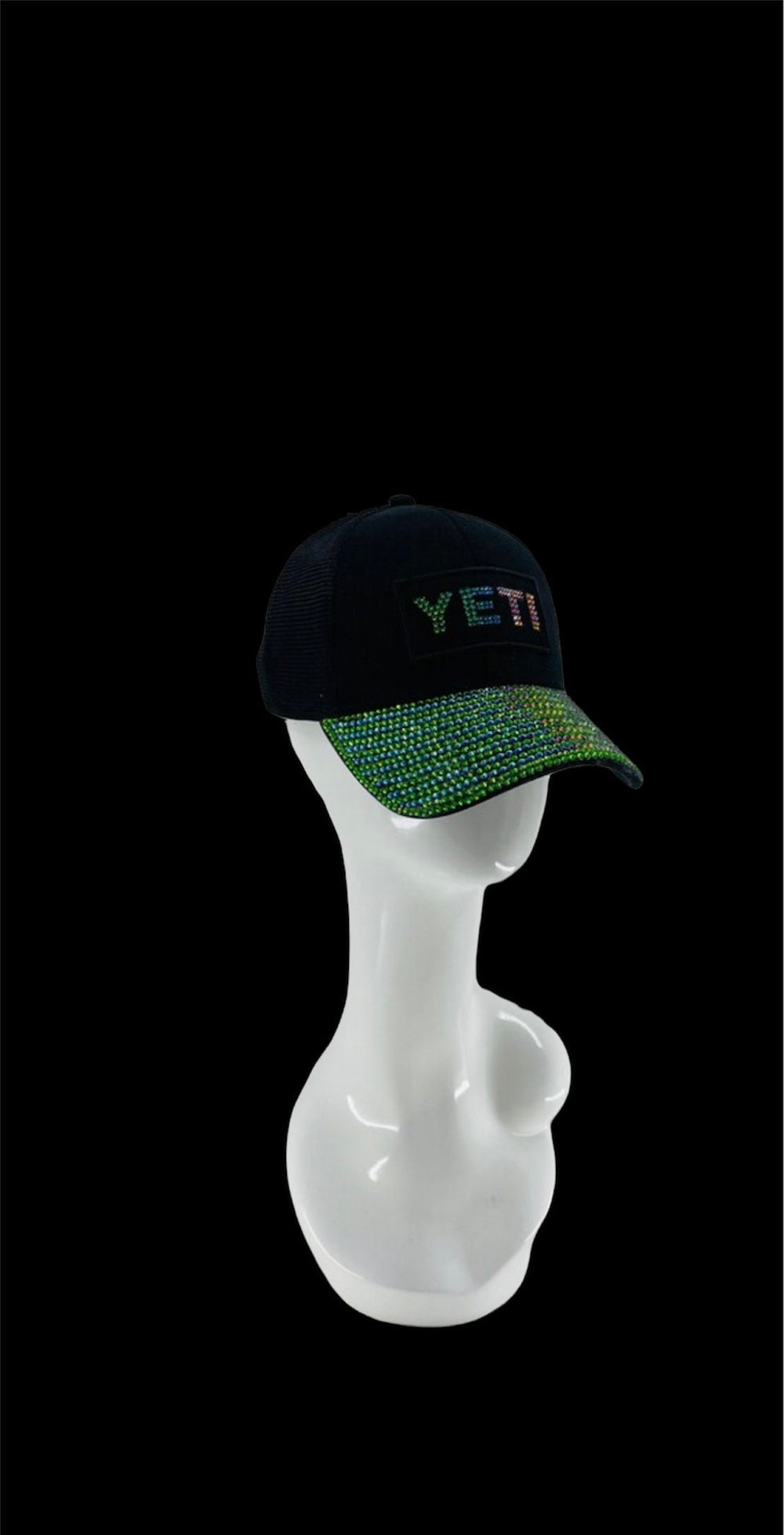 Crystal Black & Green Yeti Baseball Cap