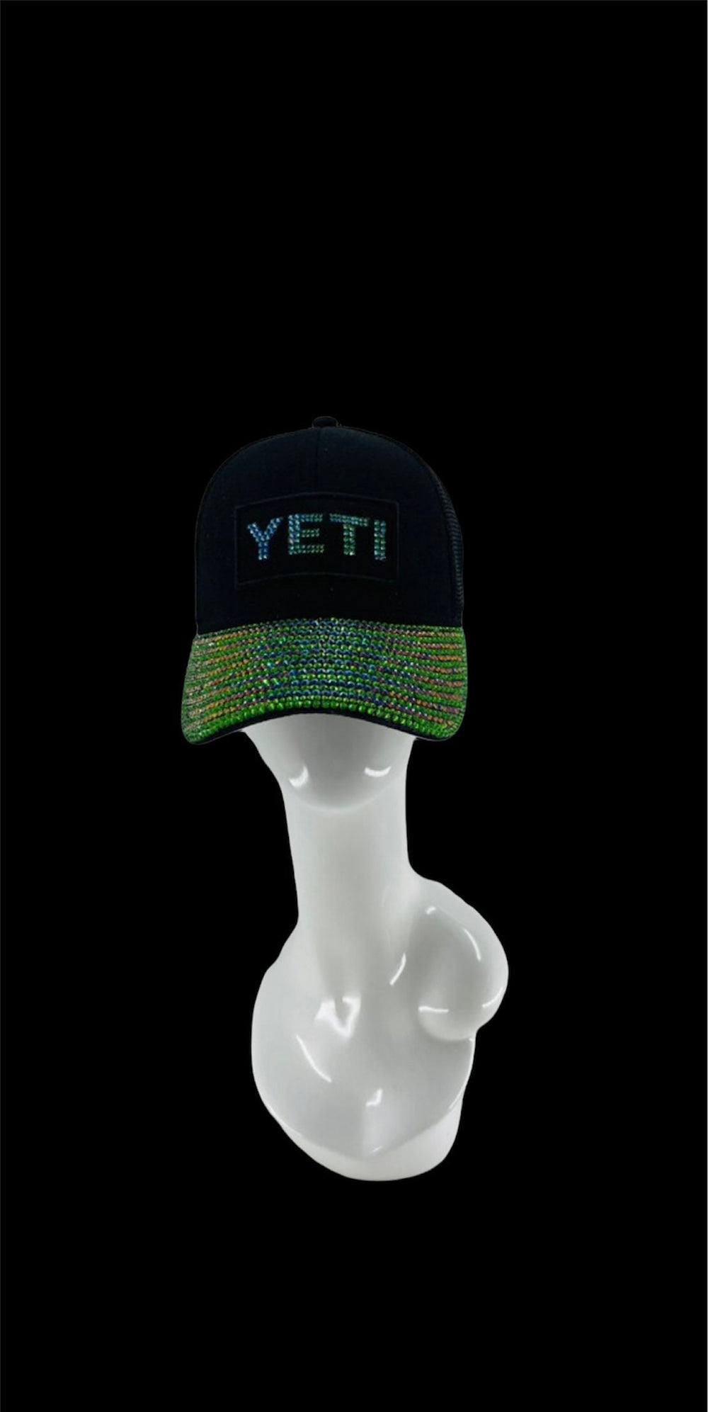 Crystal Black & Green Yeti Baseball Cap