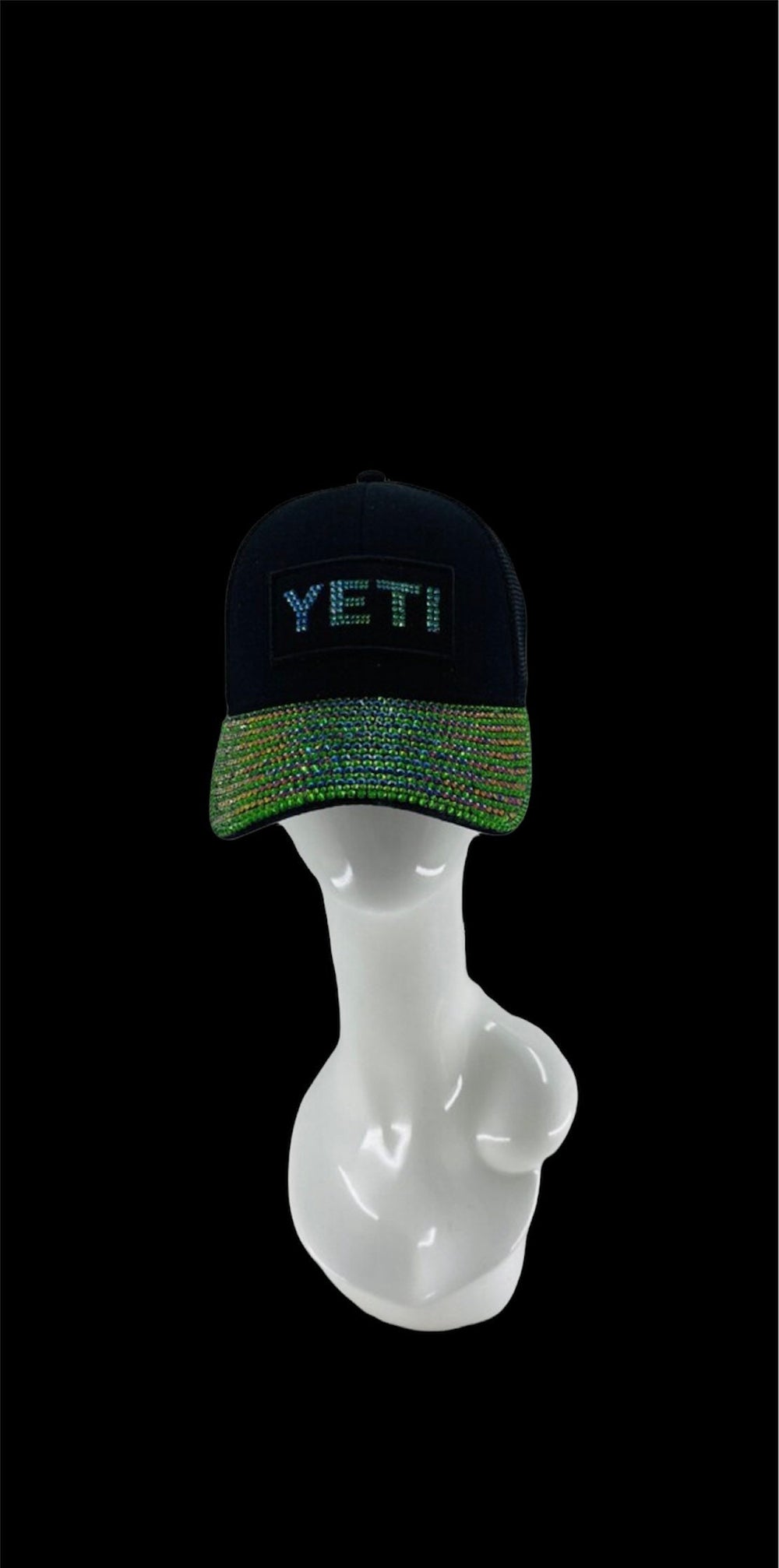 Crystal Black & Green Yeti Baseball Cap
