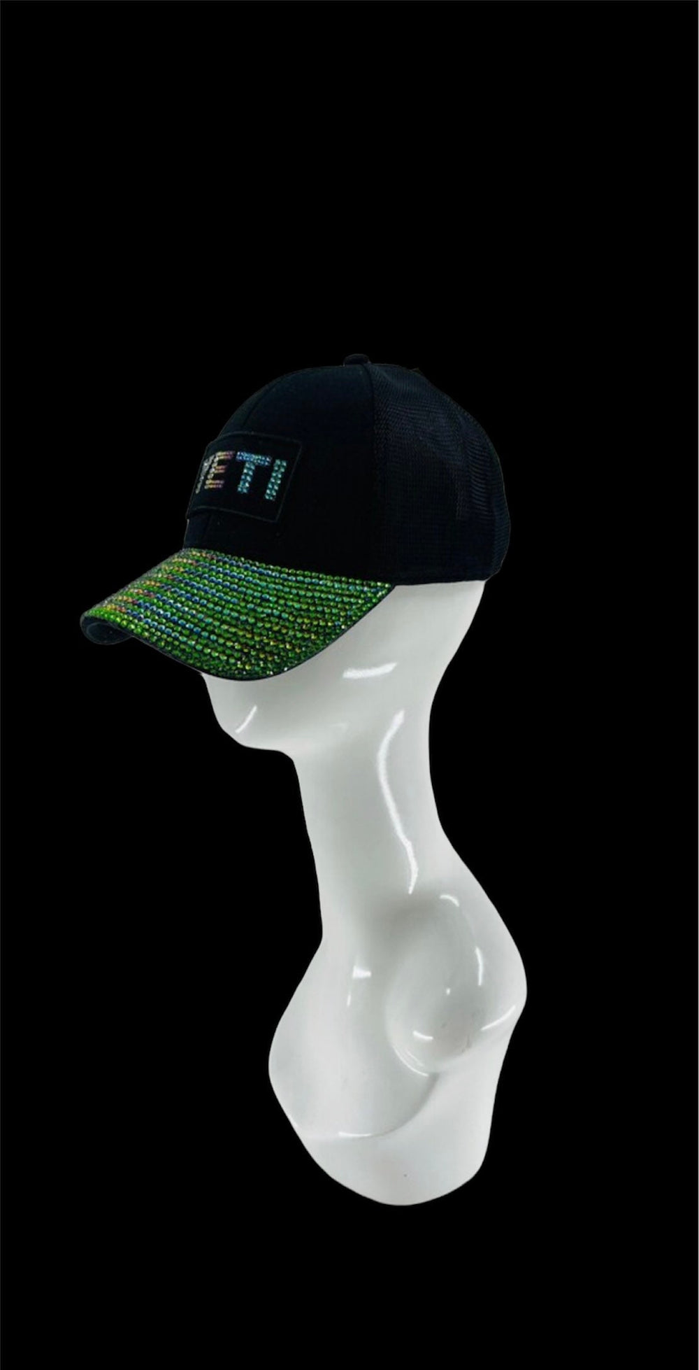 Crystal Black & Green Yeti Baseball Cap