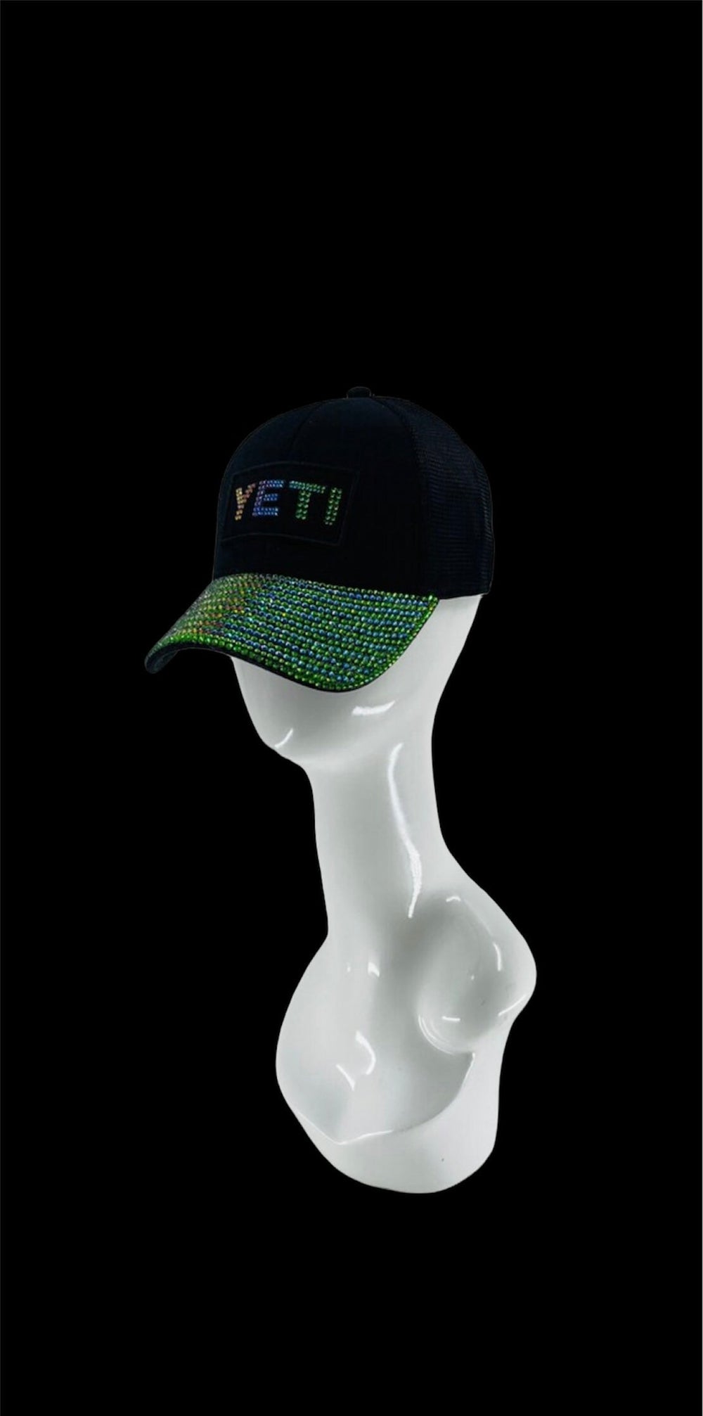 Crystal Black & Green Yeti Baseball Cap