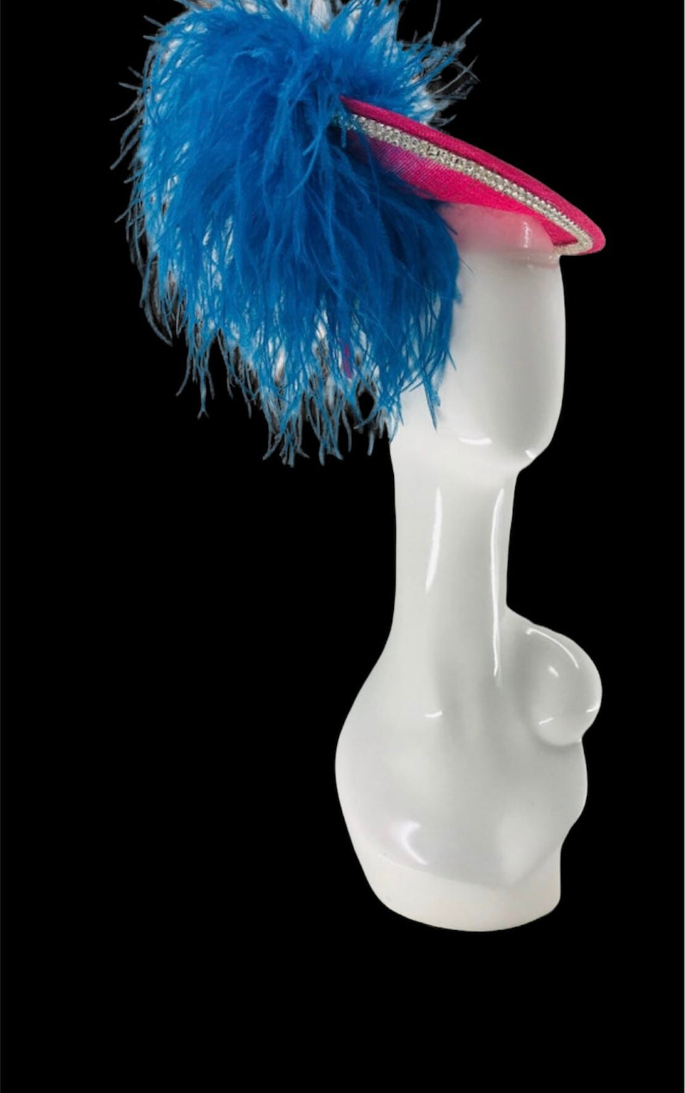 Pink & Blue Crystal Butterfly Fascinator